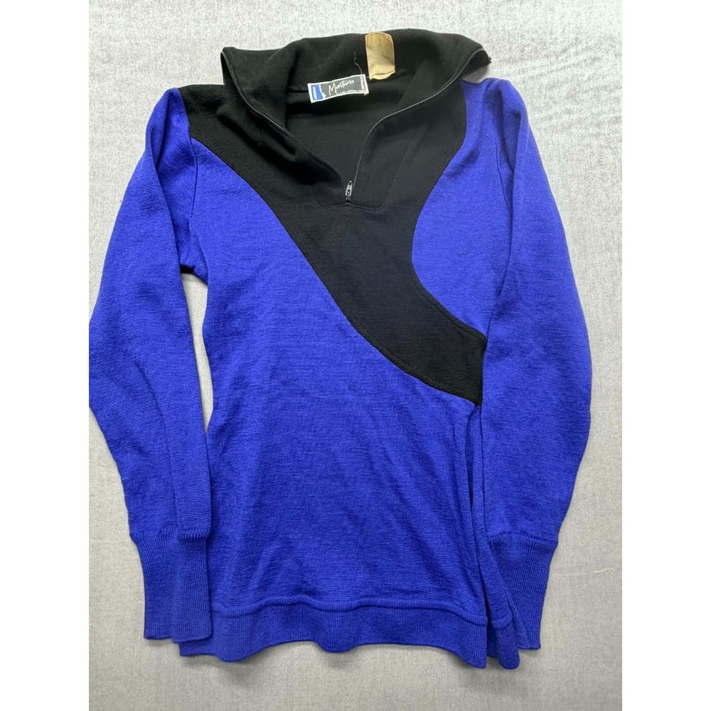 Ghinea Montana Made in Italy‎ 100% Lana Wool Sweater Ghinea Blue Sz XS